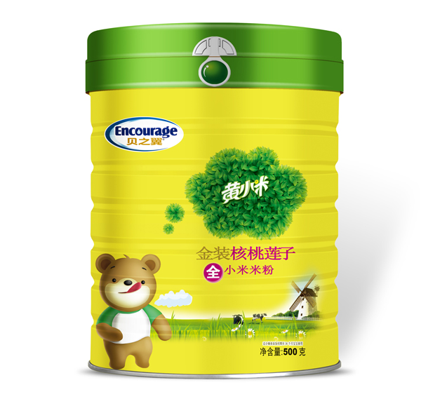 貝之翼金裝黃小米米粉-核桃蓮子果聽(tīng)裝