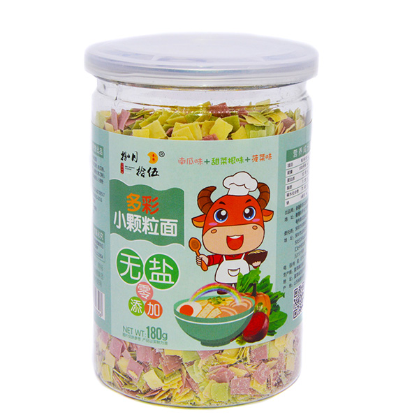 捌月拾伍無(wú)鹽多彩小顆粒面南瓜味+菠菜味+甜菜根味