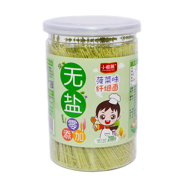 小棕熊無鹽纖細面菠菜味
