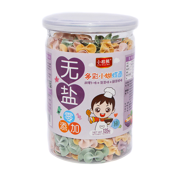 小棕熊無鹽多彩小蝴蝶面(胡蘿卜+菠菜+甜菜根)