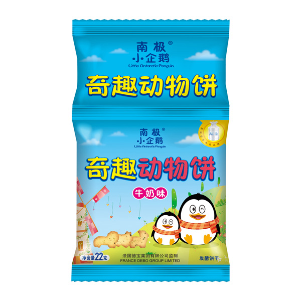 南極小企鵝奇趣動物餅干牛奶味