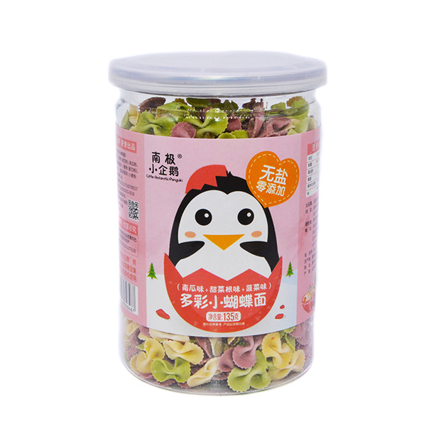 南極小企鵝無(wú)鹽多彩蝴蝶面南瓜味+甜菜根味+菠菜味