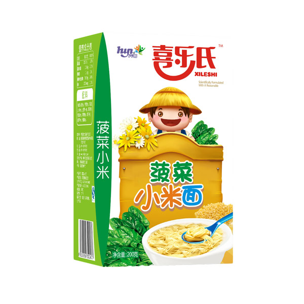 喜樂氏菠菜小米面盒裝.jpg 喜樂氏菠菜小米面盒裝.jpg