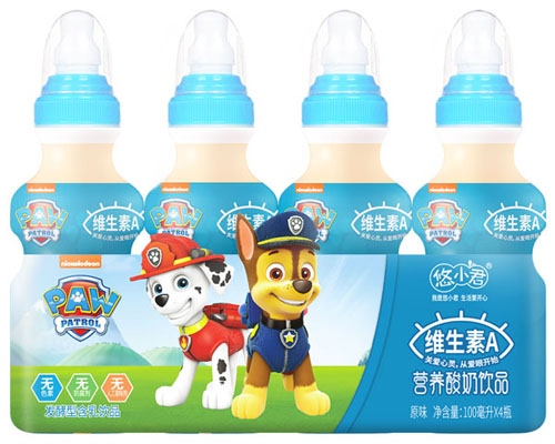 汪汪隊(duì)維生素A營養(yǎng)酸奶飲品原味四連膜