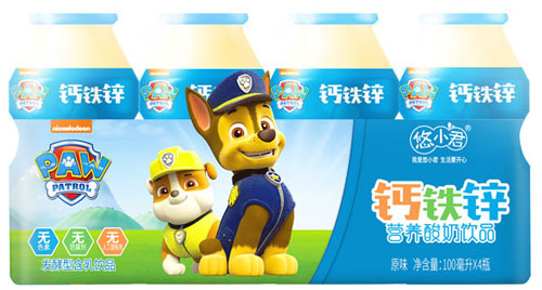 汪汪隊(duì)鈣鐵鋅營養(yǎng)酸奶飲品(原味)塑包