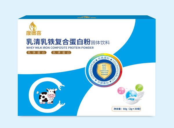 康蓓喜乳清乳鐵復(fù)合蛋白粉正面