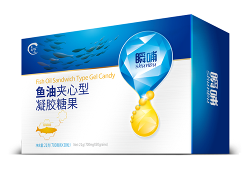 瞬哺魚(yú)油夾心型凝膠糖果