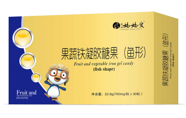 媽媽愛(ài)果蔬鐵凝膠糖果(魚(yú)形) 盒裝