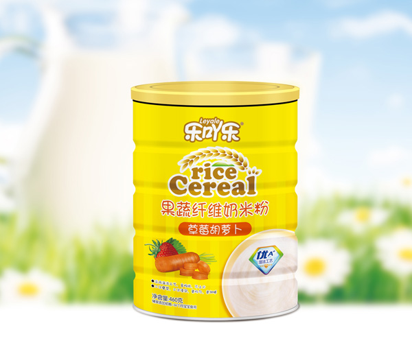 樂吖樂果蔬纖維奶米粉草莓胡蘿卜罐裝