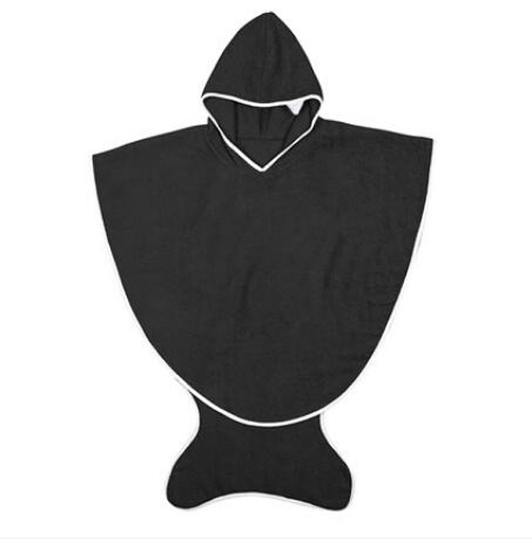 西班牙baby bites斗篷帶帽浴巾 黑色(3-6歲)