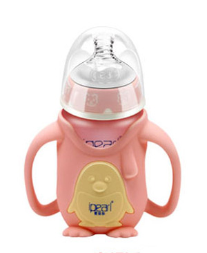 愛貝爾企鵝型玻璃防摔奶瓶260ML.jpg 愛貝爾企鵝型玻璃防摔奶瓶260ML.jpg