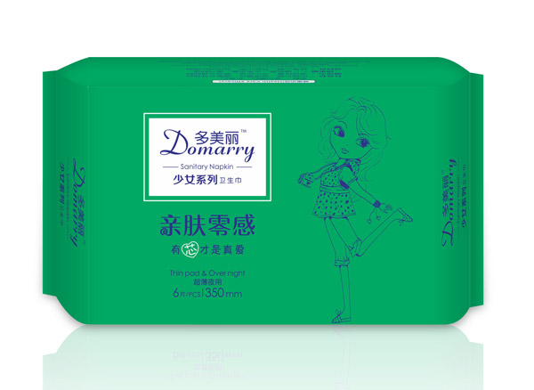 多美麗少女系列衛(wèi)生巾6片-超薄夜用350mm