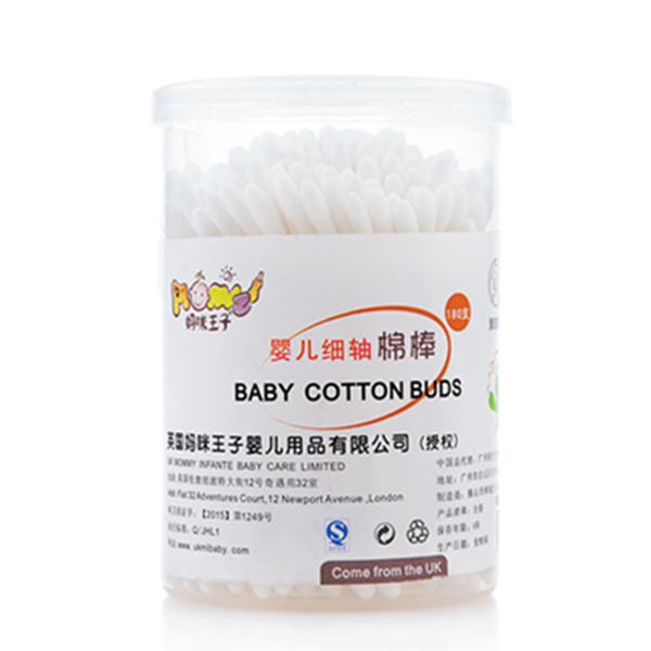 媽咪王子嬰兒紙軸細綿簽(180支裝)