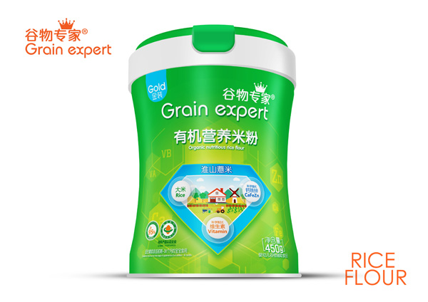 谷物專家有機(jī)營養(yǎng)米粉-淮山薏米罐裝