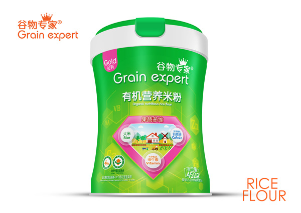 谷物專家有機(jī)營養(yǎng)米粉-果蔬多維罐裝