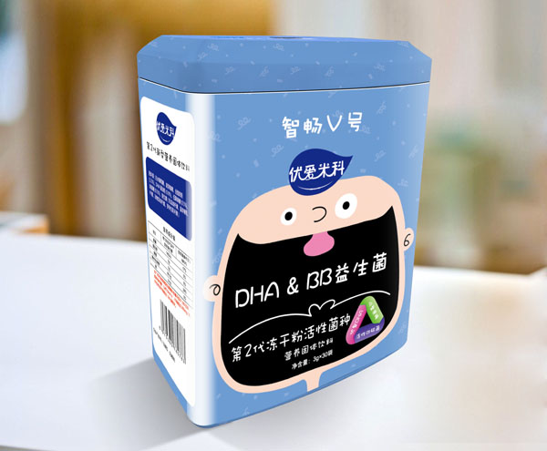 優(yōu)愛(ài)米科DHA BB益生菌第2代凍干粉活性菌種營(yíng)養(yǎng)固體飲料罐裝