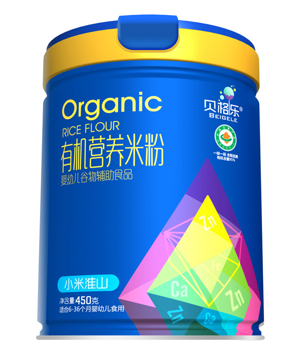 貝格樂有機(jī)營養(yǎng)米粉-小米淮山 聽裝