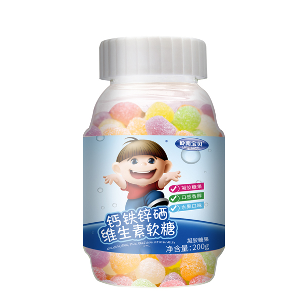 嶺南寶貝鈣鐵鋅維生素軟糖 200g