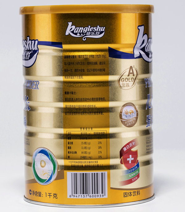 康樂舒兒童成長蛋白質(zhì)粉 背面