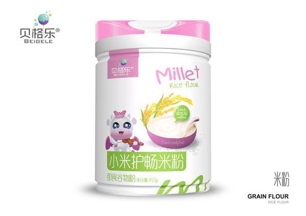 貝格樂(lè)小米護(hù)暢米粉-DHA益生元 聽裝