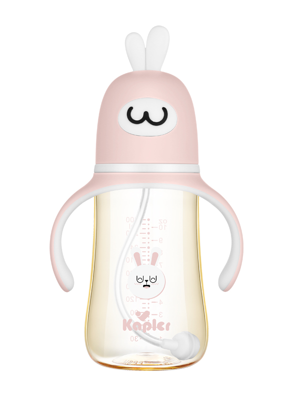 康喂兒趣萌兔PPSU 寬口奶瓶300ML 紅色