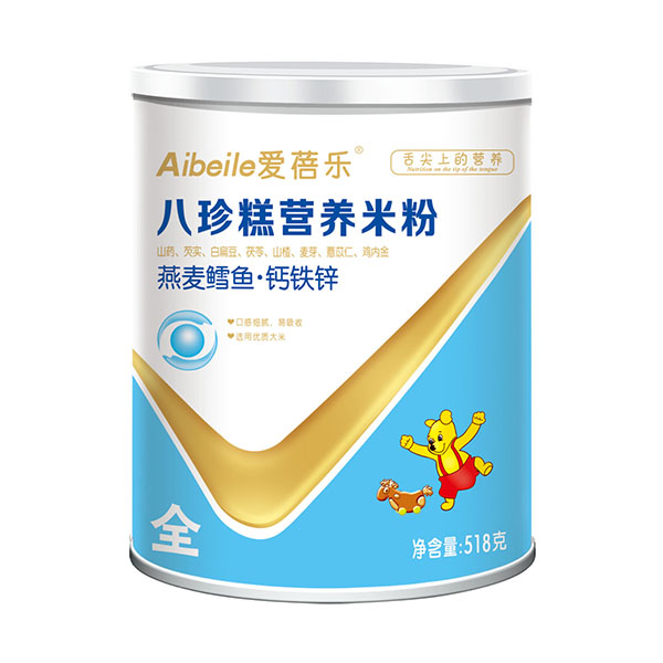 愛(ài)蓓樂(lè)八珍糕營(yíng)養(yǎng)米粉-燕麥鱈魚鈣鐵鋅