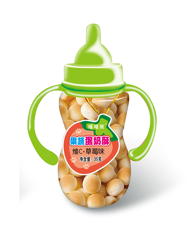 嘻嘻熊果蔬蛋奶酥(小奶瓶)-維C草莓味