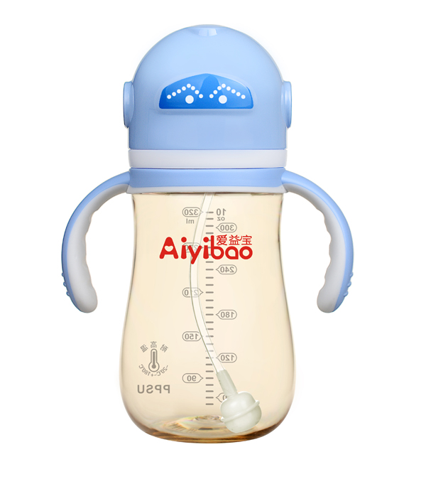 愛益寶寬口機(jī)器人型PPSU奶瓶 綠色