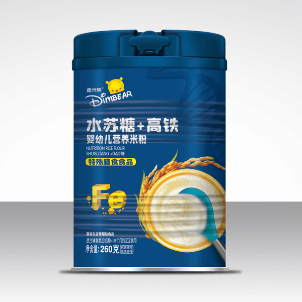 迪米熊嬰幼兒營(yíng)養(yǎng)米粉-水蘇糖+高鐵