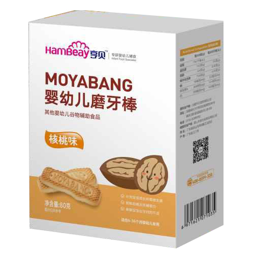 亨貝嬰幼兒磨牙棒-核桃味