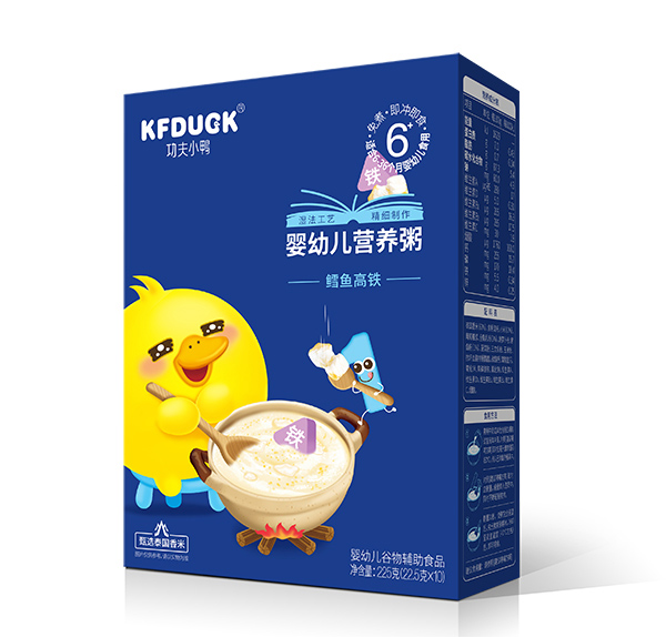 功夫小鴨嬰幼兒營(yíng)養(yǎng)粥-鱈魚(yú)高鐵