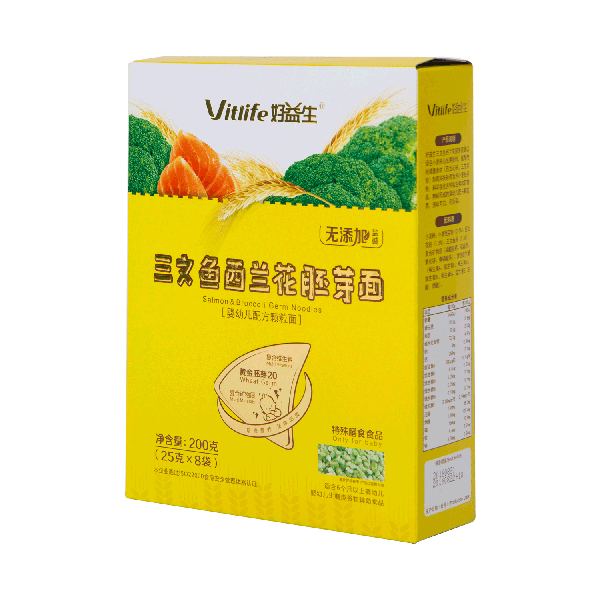 三文魚(yú)西蘭花胚芽面(顆粒型)