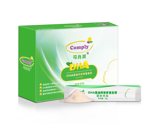 可丹美DHA藻油鈣鐵鋅復合粉