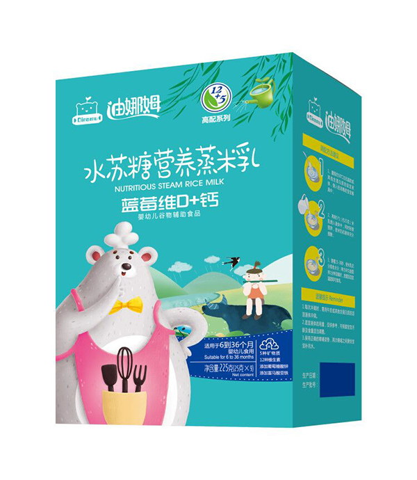 迪娜姆水蘇糖營養(yǎng)蒸米乳盒裝 藍莓維D+鈣