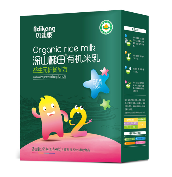 貝迪康深山梯田有機米乳 益生元護(hù)暢配方 盒裝
