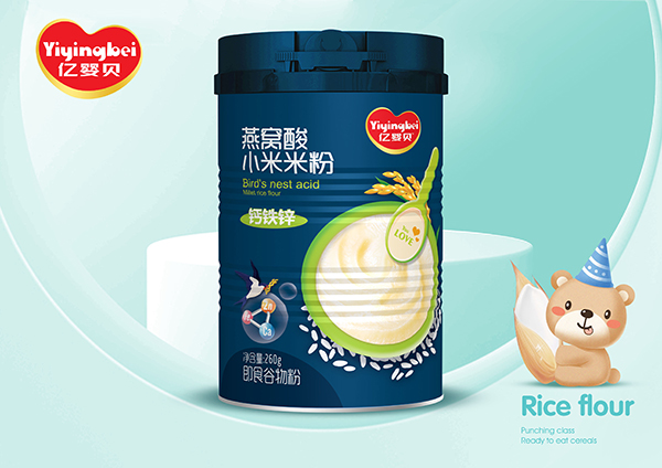 億嬰貝燕窩酸益暢米粉 鈣鐵鋅