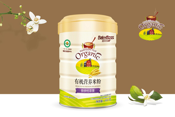 寶貝當(dāng)家鐵鋅鈣蘋果有機營養(yǎng)米粉 聽裝