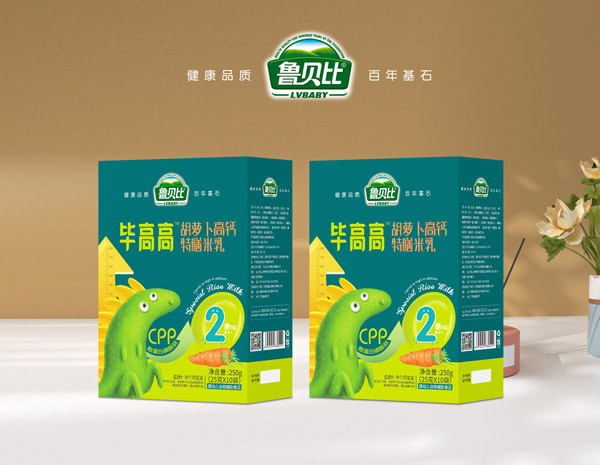 魯貝比畢高高胡蘿卜高鈣特膳米乳 盒裝