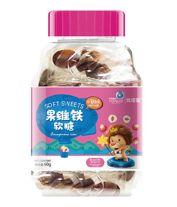 優(yōu)諾冠果維鐵軟糖 水蜜桃味