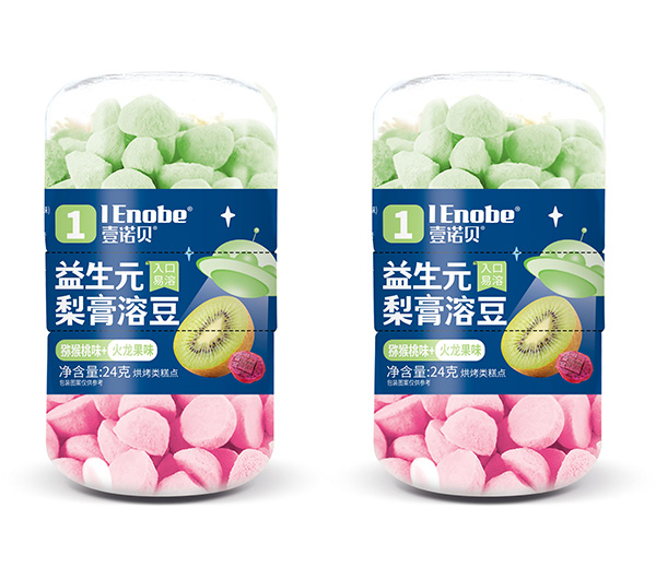 壹諾貝益生元梨膏溶豆-獼猴桃味+火龍果味