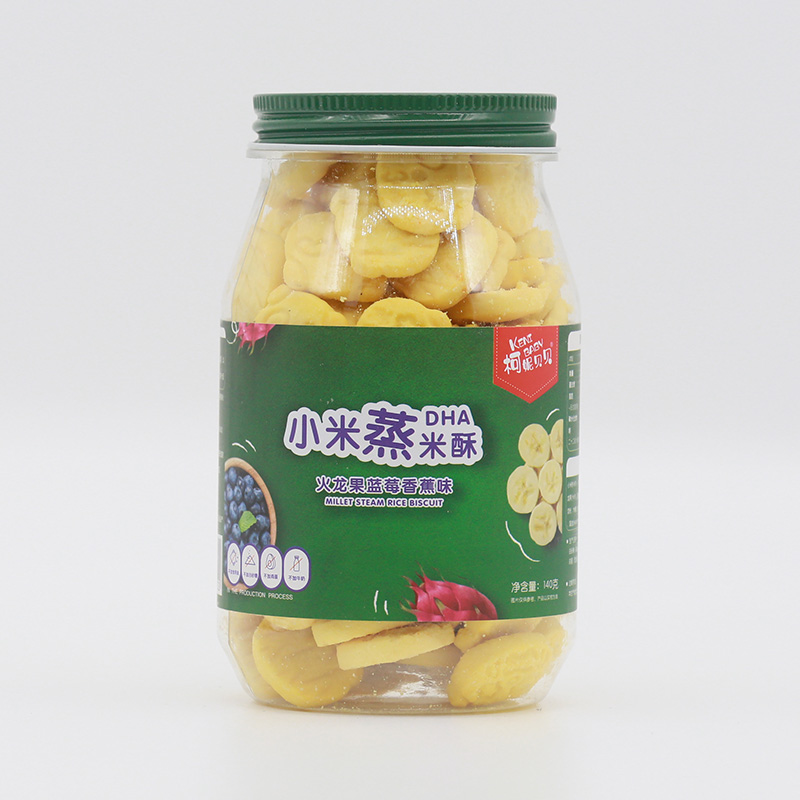 柯妮貝貝小米蒸米酥-火龍果藍莓香蕉味