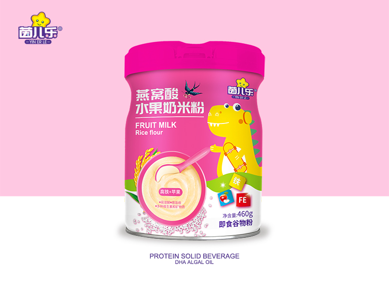 茵兒樂(lè)燕窩酸水果奶米粉-高鐵+蘋(píng)果