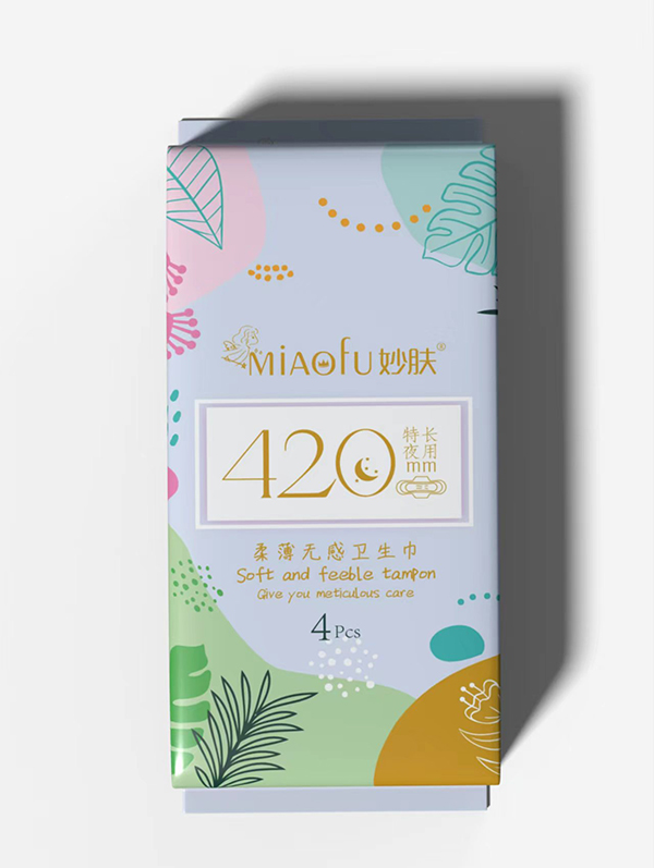妙膚柔薄無感衛(wèi)生巾-特長夜用420mm