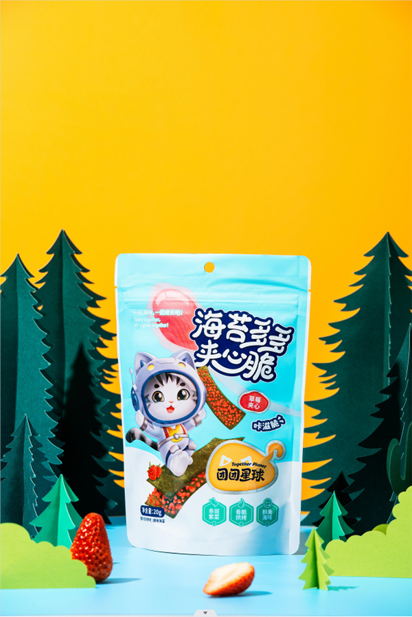 團(tuán)團(tuán)星球海苔多多夾心脆-草莓夾心