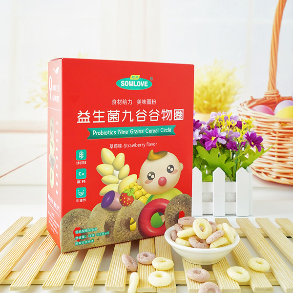 甄育益生菌九谷谷物圈-草莓味
