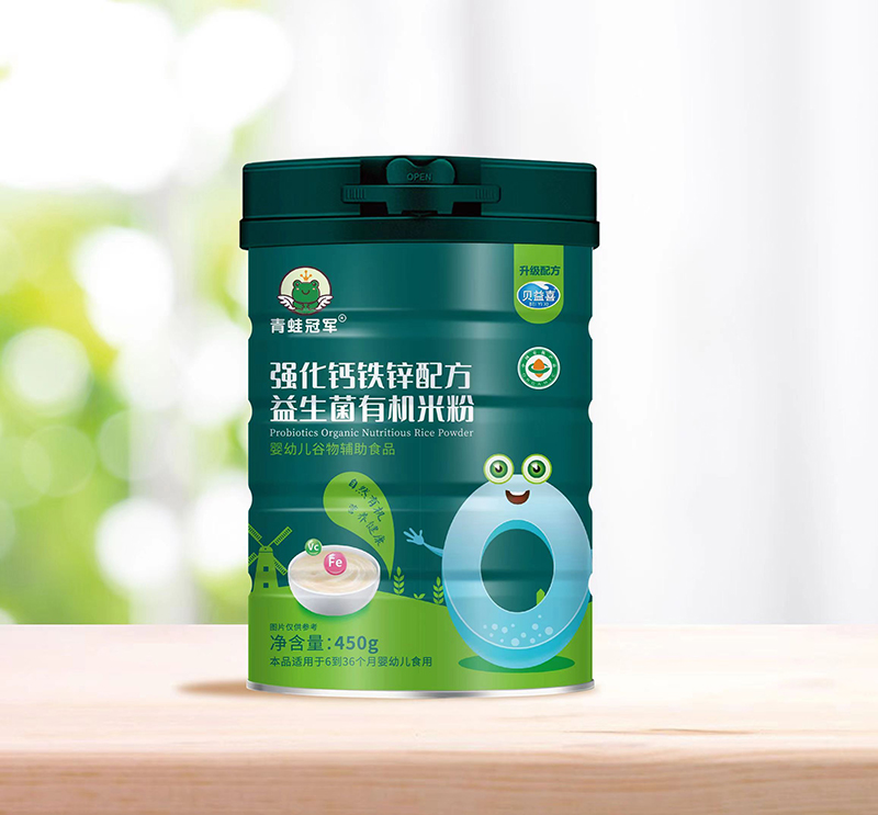 青蛙冠軍強(qiáng)化鈣鐵鋅配方益生菌有機(jī)米粉