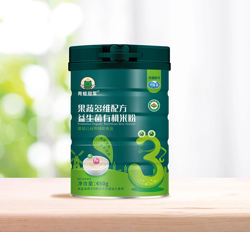 青蛙冠軍果蔬多維配方益生菌有機(jī)米粉