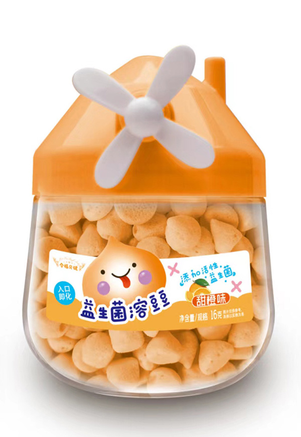 今福貝健風(fēng)車(chē)型益生菌溶豆豆-甜橙味