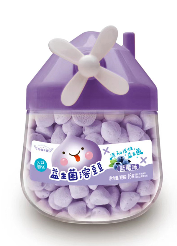 今福貝健風(fēng)車(chē)型益生菌溶豆豆-藍(lán)莓味