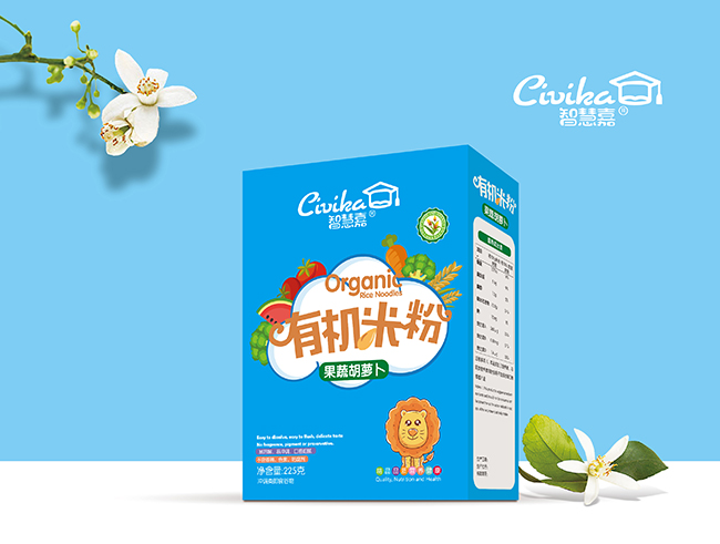 智慧嘉有機(jī)米粉盒裝 果蔬胡蘿卜